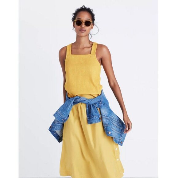 Madewell Apron Cross-Back Tank Top - Picture 2 of 11